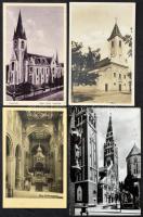 111 db főleg MODERN magyar képeslap templomokkal, oltárképekkel és kegytárgyakkal / 111 mostly modern Hungarian postcards with churches, interiors, altars