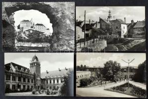 Kb. 124 db MODERN magyar fekete-fehér Képzőművészeti Alap város képeslap / Cca. 124 modern black and white Hungarian town-view postcards