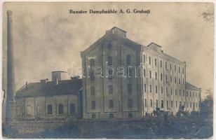 Garabos, Grabati, Grabat; Banater Dampfmühle A.G. / Bánáti gőzmalom / steam mill. photo (fl)