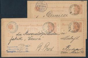 1897 3 db díjjegyes levelezőlap / 3 PS-cards