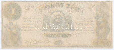 1852. 1Ft "Kossuth bankó", "D" sorozat, kitöltetlen T:AU /
Hungary 1852. 1 Fori...