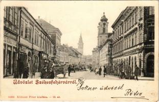 1900 Székesfehérvár, utca, Elite kávéház, Steinitz Lipót üzlete. Klökner Péter kiadása 22. (fl)