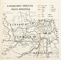A visszacsatolt Felvidék és Ruténföld címtára. A visszacsatolt területek közigazgatási térképével. S...