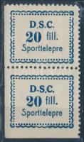 D.S.C 20f Sporttelepre pár segélybélyeg / charity stamp pair