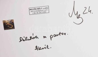 Mezős Béla (1949- ): Délután a parton. Akril, karton. Jelzett, igényes üvegezett keretben 18x28 cm h...