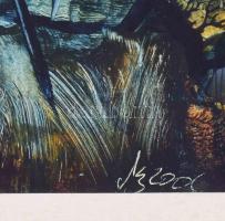 Mezős Béla (1949- ): Különös hangulat. Akril, karton. Jelzett, igényes üvegezett keretben 18x28 cm h...