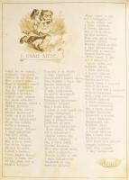 Pósa Lajos: Az aranytollu madár nótái. Gyermekversek. Elischer Lajos eredeti rajzaival. Bp., [1888.]...