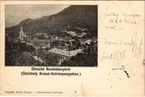 1899 (Vorläufer) Ruszkabánya, Rusca Montana; Üdülőhely Krassó-Szörény megyében. Auspitz Adolf kiadása / holiday resort in Caras-Severin County (EK)