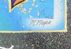 M. Mayer jelzéssel. Loving kiss. Nyomat, papír. Jelzett a nyomaton. 60x80 cm