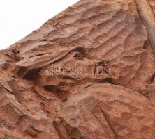 Polyák Ferenc (1945-2013): Vadász. Faragott fa, jelzett, 53x33 cm