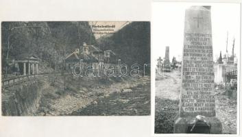 3 db RÉGI erdélyi képeslap + 1 modern fotó és egy tábori lap: Szászváros, Herkulesfürdő, Szováta, Sz...