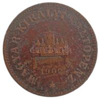 1900/1906KB 2f bronz Körmöcbánya, a számos sérülés miatt az évszám bizonytalan T:VF karc / 
Hungary...