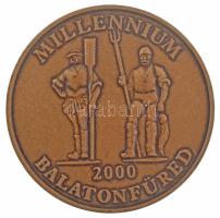 2000. "Millennium Balatonfüred 2000 / Millenniumi Emlékbizottság" bronz emlékérem, dísztokban (42,5mm) T:AU