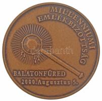 2000. "Millennium Balatonfüred 2000 / Millenniumi Emlékbizottság" bronz emlékérem, dísztok...