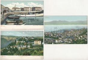 Fiume, Rijeka; - 3 db régi hosszú címzéses képeslap / 3 pre-1900 postcards