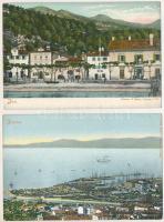 2 db régi hosszú címzéses horvát képeslap: Fiume, Ika / 2 pre-1900 Croatian postcards: Rijeka, Ica