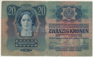 1913. 20K "1990 071271" T:F kis szakadás
Adamo K17