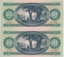 1969. 10Ft (2x) sorszámkövetők "A 712 051315 - A 712 051316" T:AU
Adamo F7