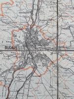 Pest megye és Budapest belső használatra szánt térképe (1957). Mérték: 1 : 250 000.
Budapest, 1957....