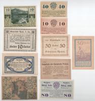 Ausztria 1920. 10db-os vegyes osztrák szükségpénz tétel T:UNC-XF 
Austria 1920. 10pcs of mixed aust...