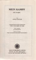 Hitler, Adolf:
Mein Kampf. (My Struggle.) Unexpurgated Edition, Two Volumes in One. First Volume: A...