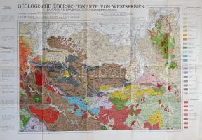 Geologische Übersichtkarte von Westserbien, Sandschak-Novipazar und Ostmontenegro. Masstab: 1 : 200,...