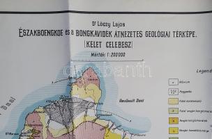 Északboengkoe és a Bongkavidék (Kelet-Celebesz) átnézetes geológiai térképe. Ifjabb Lóczy Lajos térk...