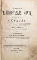 Wágenfeld,[Johann Ludwig]: Általános baromorvoslási könyv, vagyis alapos és népszerű oktatás, melly a tenyésztőt a házi állatok tetegségeinek [betegségeinek] könnyű megismerésére, s a legegyszerűbb és legolcsóbb módoni orvoslára tanítja. Dr. - porosz kir. kerületi baromorvos után fordítá a hatodik kiadás szerint Mihálka Antal, a kir. József Ipartondában a természetrajz, áruisme és kereskedelmi földleirás tanára; s a kir. magyar természettudományi társulat rendes tagja, s t. Pest, 1861, Emich Gusztáv, VIII+245+1 p. Harmadik, javított és bővített magyar kiadás. Átkötött kemény-kötés, a táblák belsején a papírborítás és a szennylapok pótoltak, a IX-XVIII (XVI?) oldalak között a lapok és táblák (IX t.) hiányoznak, a lapok a 175-184. oldalak között másolattal pótoltak (5 lap.), foltos lapokkal, egy lap sérült (195/196.), néhány lap szélén kisebb nagyobb szakadással (kb. 6-7 lap.) Rendkívül ritka könyv még ebben az állapotban is. Benne a lovak betegségeiről szóló résszel.