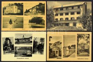 45 db MODERN magyar város képeslap az 50-es évekből + 10 db képeslap tokban / 45 modern Hungarian town-view postcards from the d0s + 10 postcards in case