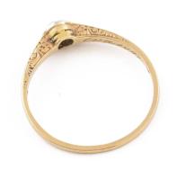 14 K arany (Au) gyűrű gyémánttal. jelzett, m: 64, br 2,25 g