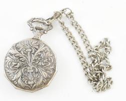 Geneva Inabloc zsebóra, 17 köves, fémházas, működik, számlap d: 36 mm