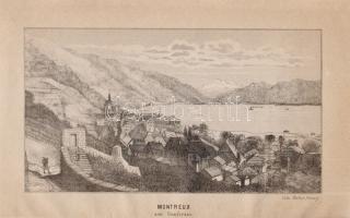 Bierfreund, J. G.: Montreux am Genfersee. Mit Rücksicht auf Traubenkur, Winteraufenthalt und Moltenkur daselbst. Figyelembe véve a szőlőkúrát, a téli tartózkodást és az ottani Molten kúrát. Basel, 1867. Schwetghausersichen Verlagshandlung (Hugo Richter). 1 t. (színes hártyapapírral védett címképen Montreux látképe) + 59 + [1] p. J. G. Bierfreund kötete a Genfi-tó északi partján fekvű Montreux városának turisztikai leírása. A hegyek öltelte városka a 19. század kezdetétől az idegenforgalom kitüntetett helye volt; kötetünk a helyi szőlészeti hagyományok miatt borászati részletekkel is szolgál, valamint lajstromba veszi a környék szálláshelyeit. A címoldalon kataológusszám, a címkép verzóján, illetve az előszóval szemközt régi gyűjteményi bélyegzések. Könyvtári duplum. Poss.: A budafoki m. kir. pincemesteri tanfolyam igazgatósága; Agrártudományi Egyetem Kert- és Szőlőgazdaságtudományi Kar Könyvtára; Budapesti Corvinus Egyetem Entz Ferenc Könyvtára és Levéltára. Aranyozott gerincű korabeli félvászon kötésben az első kötéstáblán és a gericen régi katalóguscímkék. Jó példány, ritka.