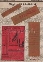 Balla Vilmos: A kávéforrás. Régi pesti kávéházak legendái - Múltszázadbeli lokáltulajdonosok, törzsvendégek és egyéb híres alakok a márványasztalok körül - Nevezetes históriák a ködbesülyedt időkből - Elfelejtett pesti furcsaságok; eltűnt furcsa pestiek. Budapest, 1927. (Légrády Nyomda és Könyvkiadó Rt.) 240 p. Első kiadás. Balla [sz. Blau] Vilmos gazdasági újságíró kávéházi kötetéhez Rákosi Jenő sajtócézár írt bevezetőt. A szövegközti karikatúrákkal, rajzokkal illusztrált kötet a pesti kávéházi legendárium alapvető bevezetője, az egykor volt és kortárs kávéházak teljességre törekvő, anekdotikus portré-sorozatával. Fűzve, illusztrált, enyhén sérült gerincű kiadói borítóban, a hátsó fedőborítón dombornyomású hirdetéssel. Jó példány.