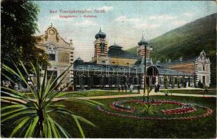 1910 Trencsénteplic-fürdő, Kúpele Trencianske Teplice; Gyógyterem. Wertheim Zsigmond kiadása / Kursalon / sanatorium spa (EB)