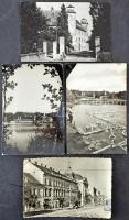 45 db MODERN fekete-fehér magyar város képeslap / 45 modern black and white Hungarian town-view postcards