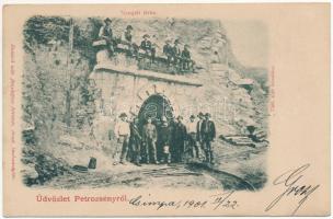 1901 Petrozsény, Petroseni, Petrosani; Nyugati tárna, bánya. Tóth Ede kiadása. Honisch udvari fényképész felvétele / mine (EK)