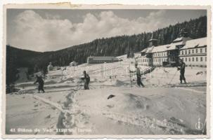 1938 Biharfüred, Stana de Vale, Stina de Vale; Iarna / síelők, téli sport / skiers, winter sport (EK)