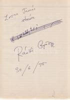 Művészek Vendég-könyve - Kobajasi Kenicsiró, Fischer Ádám karmesterek, Fényes Szabolcs, Petrovics Em...