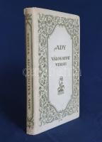 Ady Endre: Ady Endre válogatott versei. Jaschik Álmos illusztrációival. Budapest, 1921. Pallas Irodalmi és Nyomdai Rt. 234 p. + 8 t. (Jaschik Álmos színes, feliratos hártyapapírral védett illusztrációi). A költő halála után megjelent első Ady Endre-válogatást Dóczy Jenő rendezte sajtó alá. Valamennyi vers alatt az első kötetmegjelenés éve. Tezla 1. Jaschik Álmos rajzával illusztrált, enyhén sérült gerincű kiadói egészvászon kötésben. Jó példány.