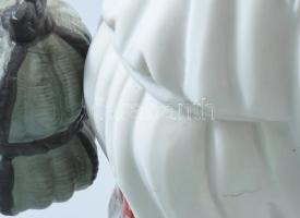 Kínai zöldséges asszony. Jelzés nélkül, restaurált, m: 35 cm