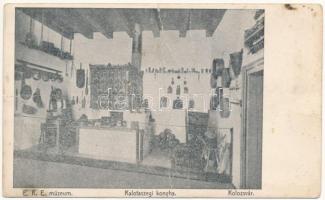 Kolozsvár, Cluj; EKE múzeum, Kalotaszegi konyha / Transylvanian museum, kitchen from Tara Calatei (fa)