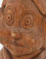 Törpe. Faragott fa, jelzés nélkül, kis kopással, m: 24 cm