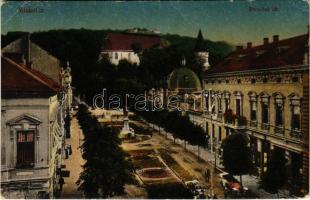 1925 Miskolc, Erzsébet tér. Vasúti levelezőlapárusítás 63-1918. (EK)