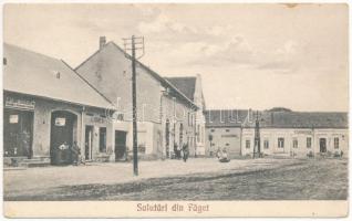 1930 Facset, Facsád, Faget; utca, G. Iancu, Carol Stöcklein, Daivd Hirschl üzlete / shops, street view. Atelier Petrovics (EK)