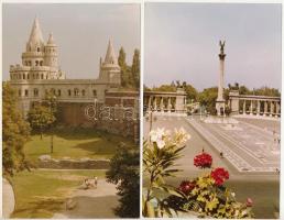 Budapest - 13 db MODERN város képeslap: látképek, Országház, Parlament, Halászbástya, Lánchíd, Vajda...