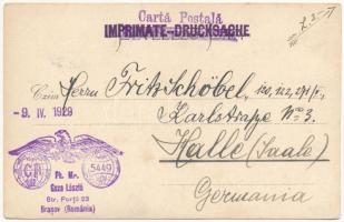 1929 Brassó, Kronstadt, Brasov; Csángó jegyespár / Csángo-Ehepaar (Siebendörfer bei Kronstadt) / Tra...