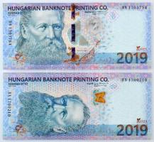 2019. "Herman Ottó" (2xklf) mintabankjegy pár tervezet. Tervezte: Pálinkás György T:UNC,AU...
