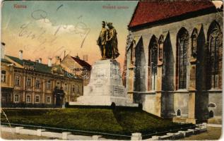 Kassa, Kosice; Honvéd szobor / military heroes monument (szakadás / tear)