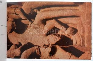 Khajuraho - modern indiai képeslapfüzet 20 db erotikus szobor képeslappal / modern India postcard bo...