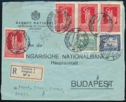 1931 Ajánlott levél 6 db bélyeggel Budapestre / Registered cover to Hungary